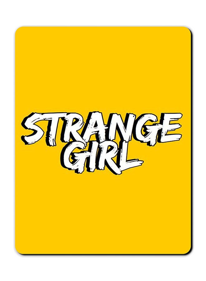 Theodor Strange Girl Printed Smooth Anti-Slip Mousepad Yellow/White - Image 1