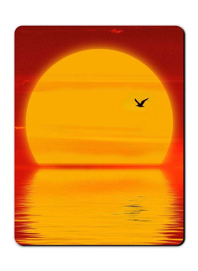 Theodor Sunset Printed Anti-Slip Mousepad Yellow/Black/Red - Image 1