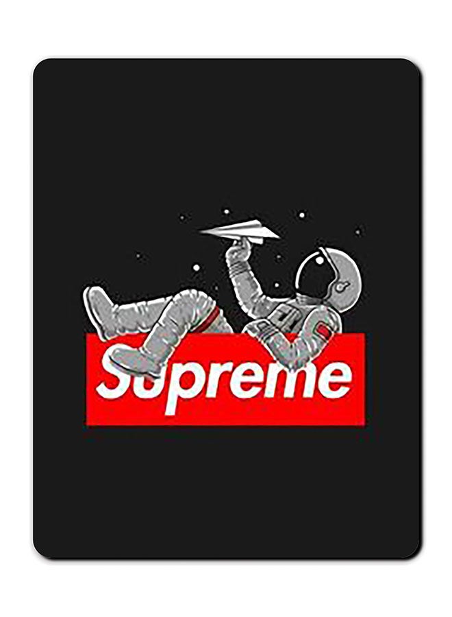 ثيودور لوحة ماوس مضادة للانزلاق مطبوعة برسمة رائد فضاء. أسود-أبيض-أحمر. - Image 1