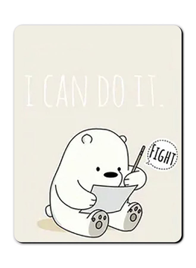 ثيودور لوحة ماوس مضادّة للانزلاق بطبعة لدب رمادي/ أسود/ أبيض - Image 1