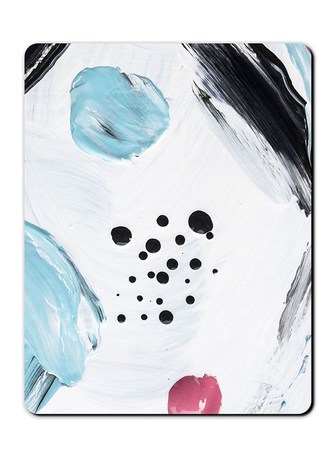 Theodor Printed Anti-Slip Mousepad White/Blue/Black - Image 1