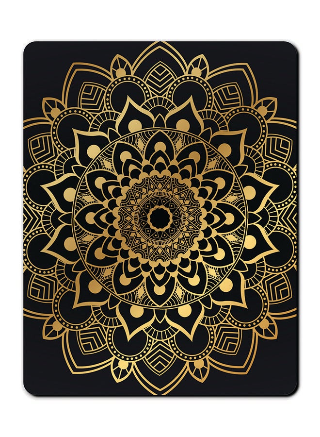 Theodor Smooth Surface Printed Anti-Slip Mousepad Gold/Black - Image 1