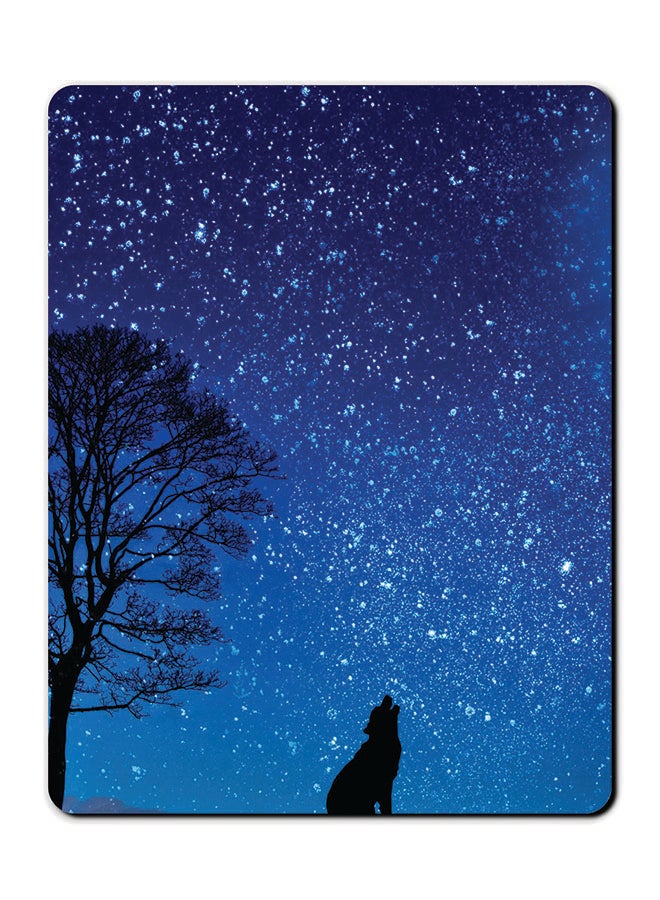 ثيودور لوحة ماوس مضادة للانزلاق بتصميم سطح أملس أزرق/ أسود/ أبيض