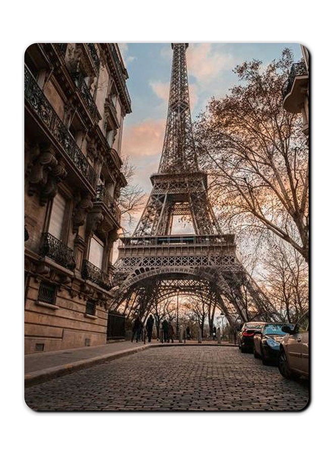 ثيودور لوحة ماوس مانعة للانزلاق بتصميم ناعم وطبعة برج إيفل متعدد الألوان - Image 1