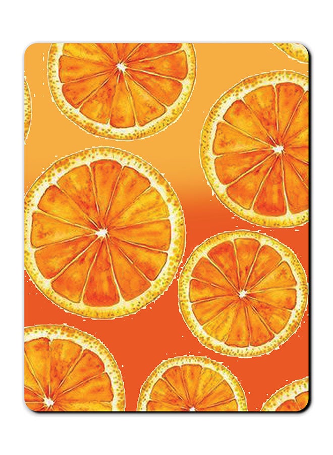 Theodor Printed Smooth Anti-Slip Mousepad Orange - Image 1