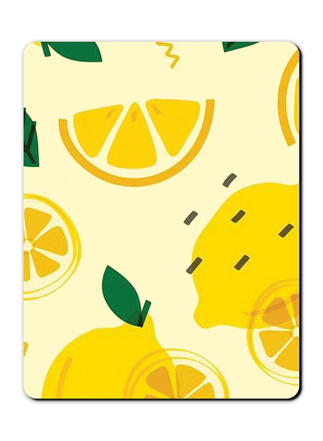 Theodor Lemons Background Turqoise Printed Smooth Anti-Slip Mousepad Yellow/Green - Image 1