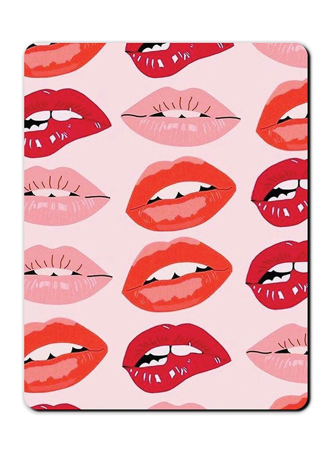 Theodor Lips Printed Smooth Anti-Slip Mousepad Pink/Red/White - Image 1