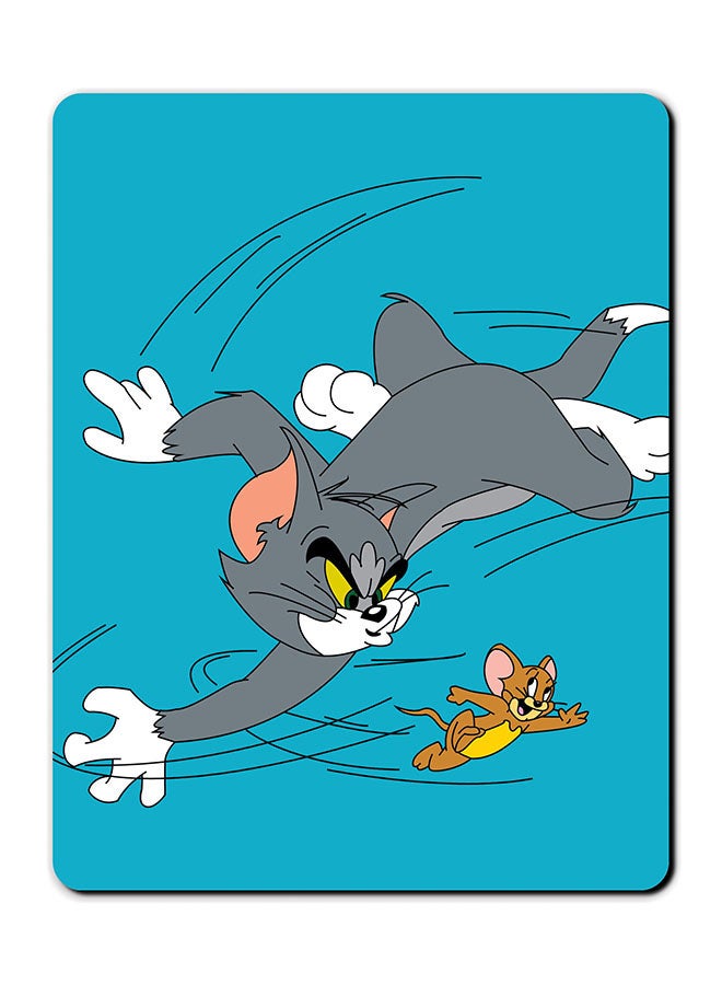Theodor Tom And Jerry Printed Anti-Slip Mousepad Blue/White/Grey - Image 1