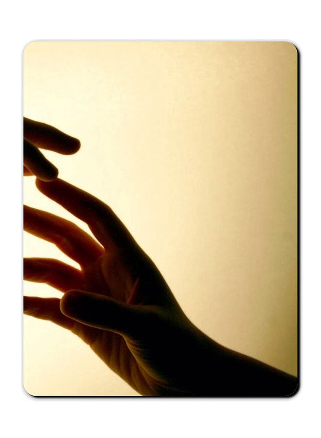 Theodor Touching Hand Printed Anti-Slip Mousepad Beige/Brown - Image 1