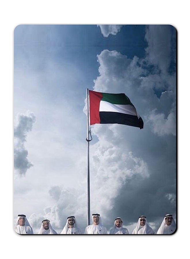 Theodor United Ruler Printed Anti-Slip Mousepad Blue/White/Red - Image 1