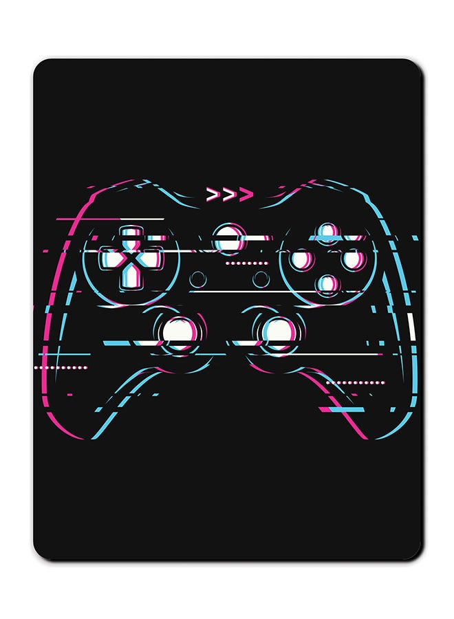 ثيودور لوحة ماوس مضادة للانزلاق مزينة بطبعة لعبة فيديو أسود/أزرق/ وردي - Image 1