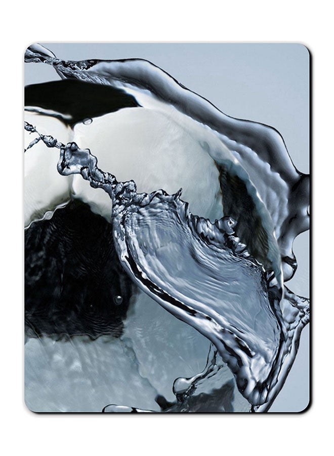 Theodor Water Flowing Printed Anti-Slip Mousepad Blue/White/Black - Image 1