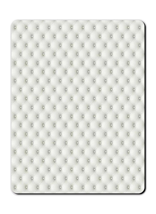 Theodor Tufted Printed Anti-Slip Mousepad White - Image 1