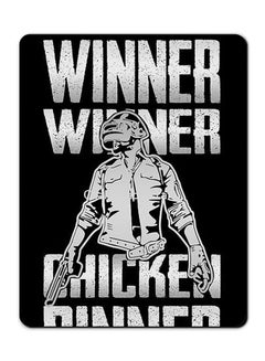 Winner Winner Chicken Dinner Printed Anti-Slip Mousepad Black/White/Grey