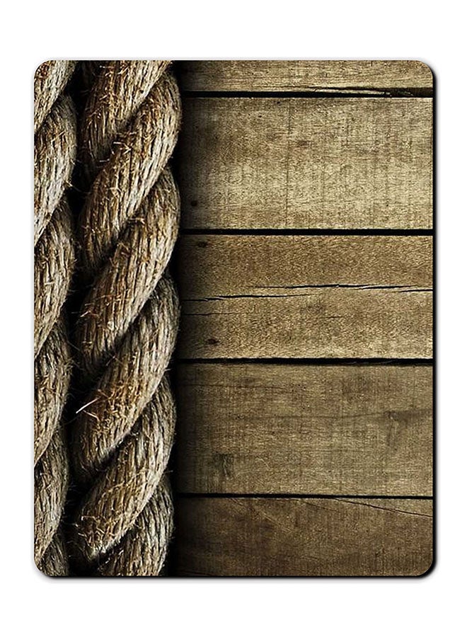 Theodor Wood Texture Printed Anti-Slip Mousepad Brown/Black - Image 1