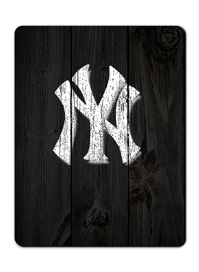 Theodor Wood Plank Printed Anti-Slip Mousepad Black/White - Image 1