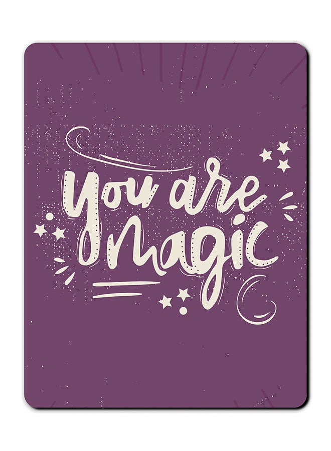 Theodor You Are Magic Printed Anti-Slip Mousepad Purple/White - Image 1