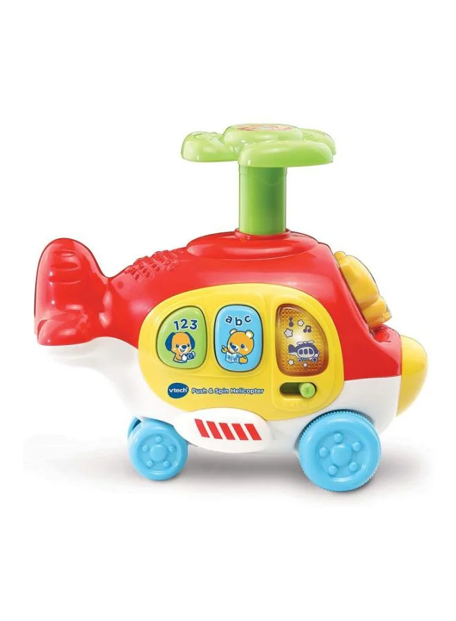 vtech Push And Spin Helicopter, Press And Go, Red/Yellow/Green, VT80-513903