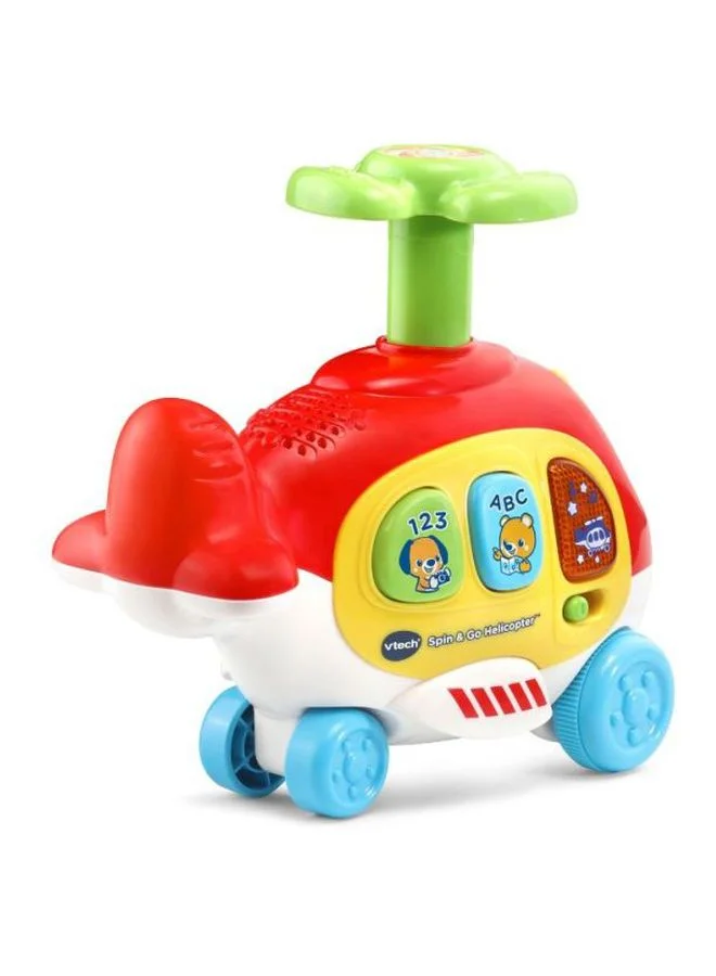 vtech Push And Spin Helicopter, Press And Go, Red/Yellow/Green, VT80-513903 12.1x22.3x22cm