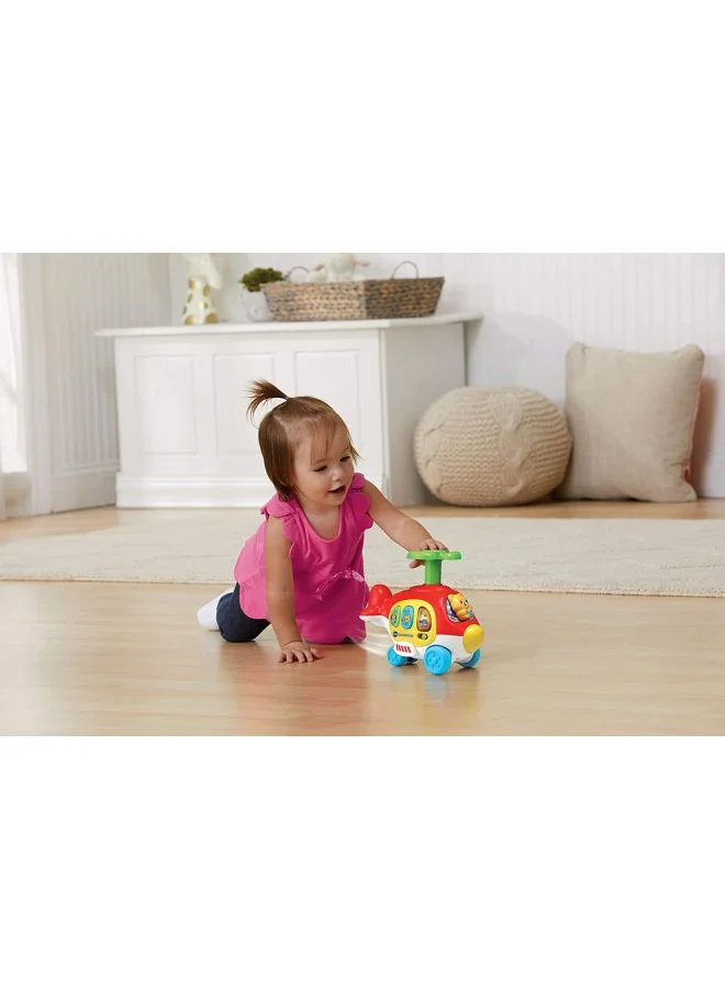 vtech Push And Spin Helicopter, Press And Go, Red/Yellow/Green, VT80-513903 12.1x22.3x22cm