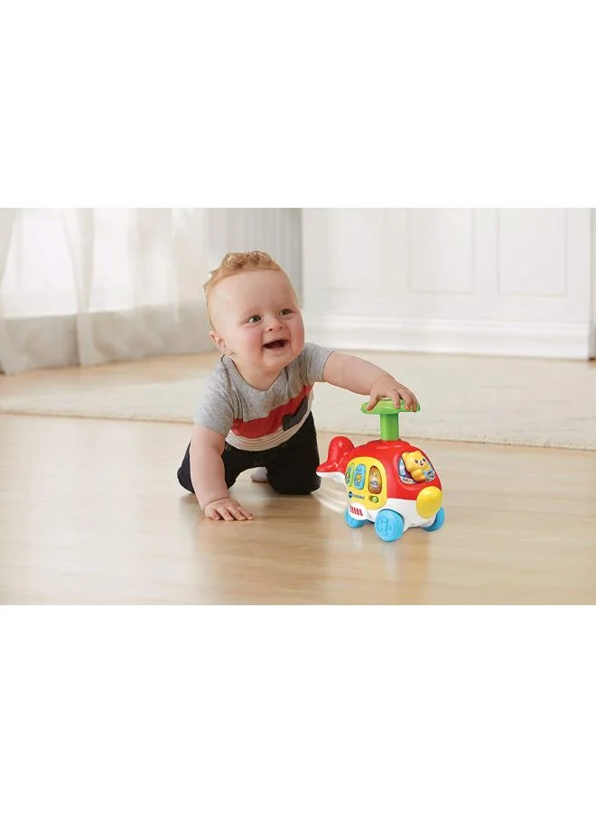 vtech Push And Spin Helicopter, Press And Go, Red/Yellow/Green, VT80-513903 12.1x22.3x22cm
