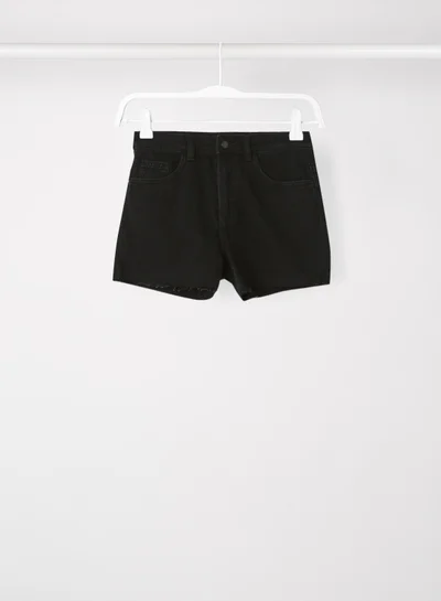 MANGO Teen Denim Shorts Black