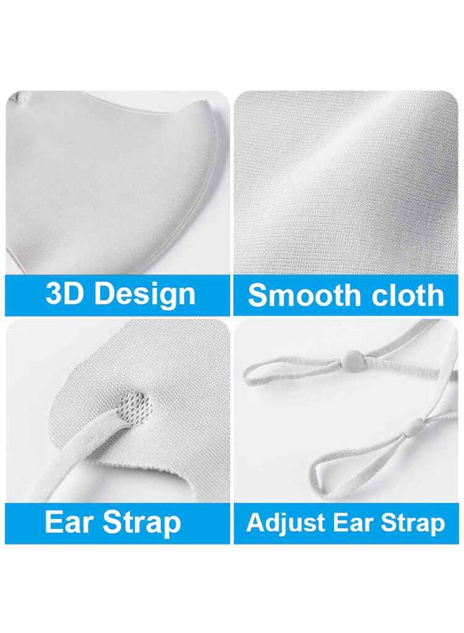 NKX - 5-Pieces Reusable Particulate Washable Face Mask White - Image 1