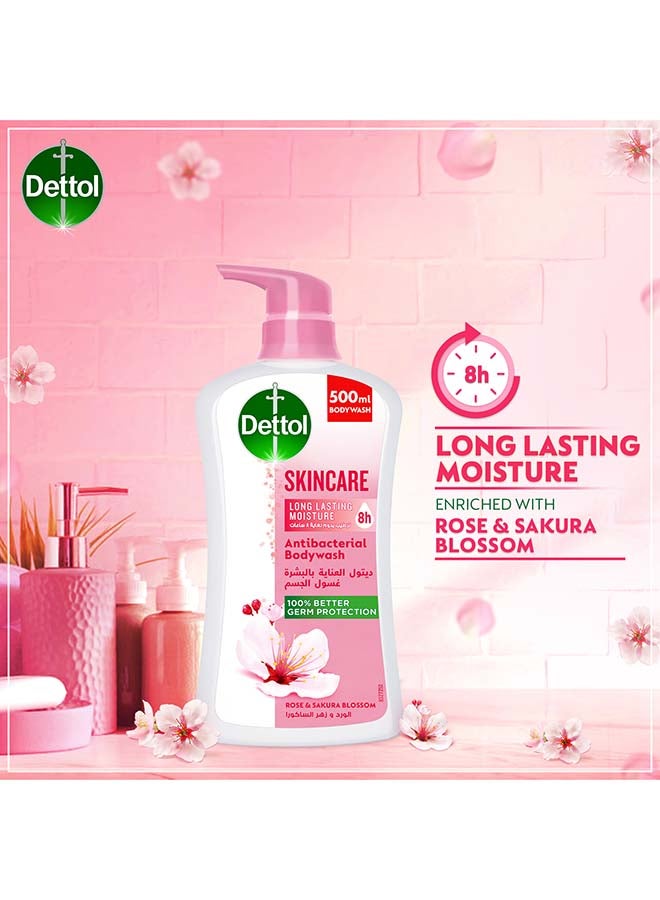 Dettol Skincare Anti-Bacterial Body Wash With Scrubber white 500ml  - Image 2