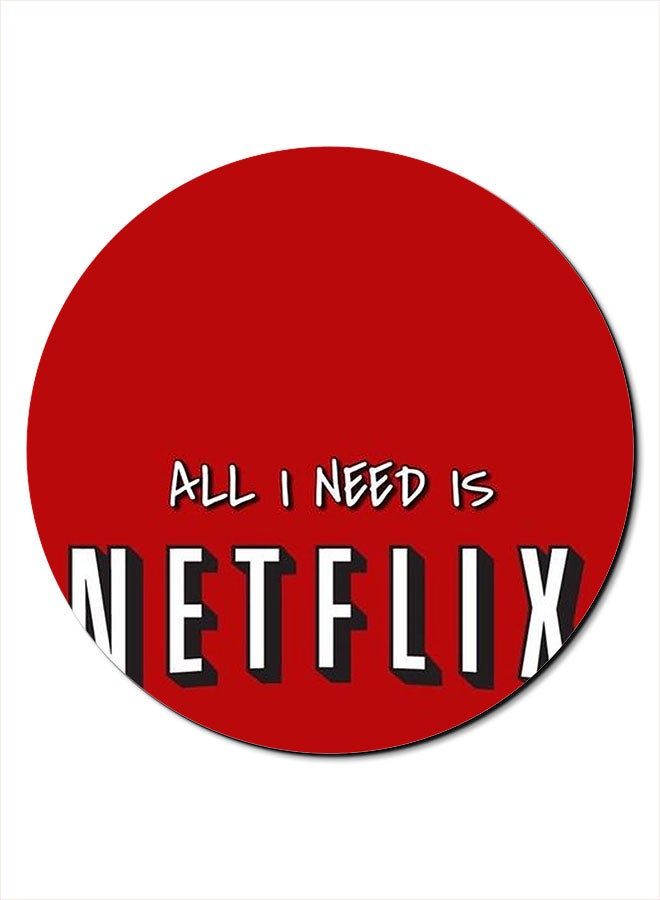 Theodor Smooth Surface Printed Anti-Slip Mousepad Red/White - Image 1