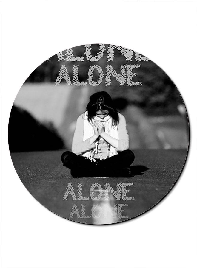 Theodor Smooth Surface Printed Anti-Slip Mousepad Black/White - Image 1