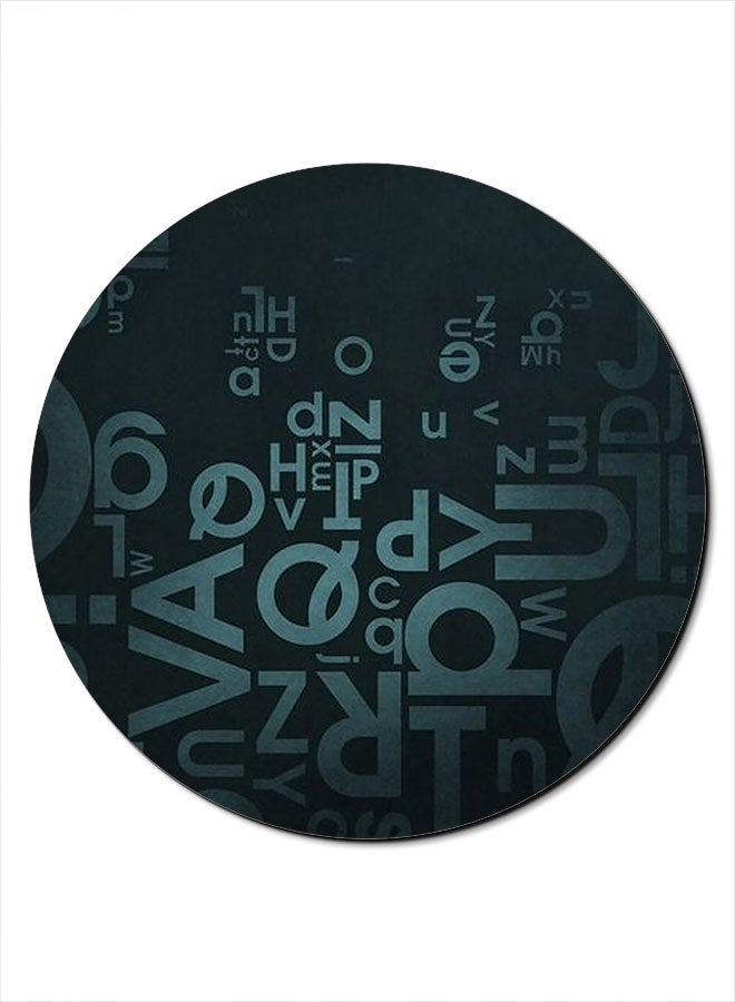 Theodor Smooth Surface Printed Anti-Slip Mousepad Black/Grey - Image 1