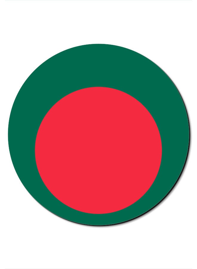 Theodor Smooth Surface Printed Anti-Slip Mousepad Green/Red - Image 1