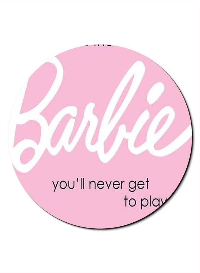 Theodor Smooth Surface Printed Anti-Slip Mousepad Pink - Image 1