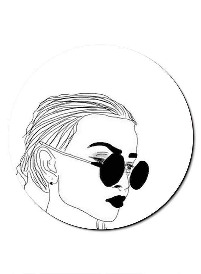 Theodor Smooth Surface Printed Anti-Slip Mousepad White/Black - Image 1