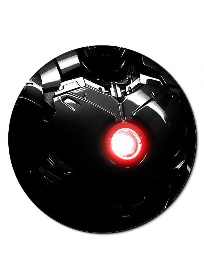 Theodor Smooth Surface Printed Anti-Slip Mousepad Black/Silver - Image 1