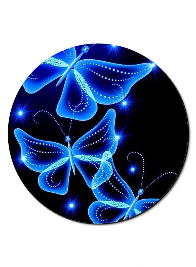 ثيودور لوحة ماوس مضادة للانزلاق بسطح أملس مزينة بطبعة أسود/أزرق - Image 1