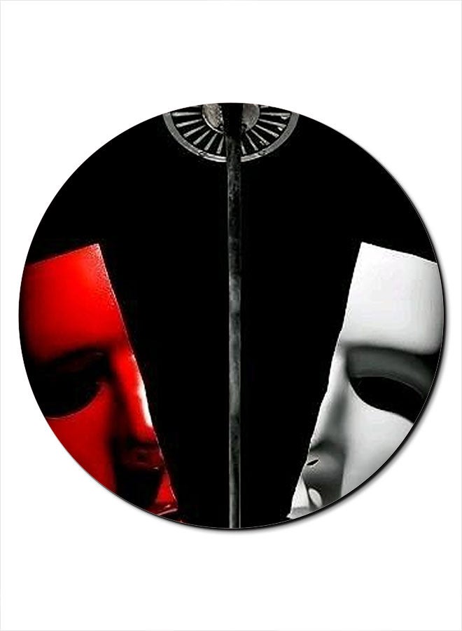 Theodor Smooth Surface Printed Anti-Slip Mousepad Black/Red/Grey - Image 1