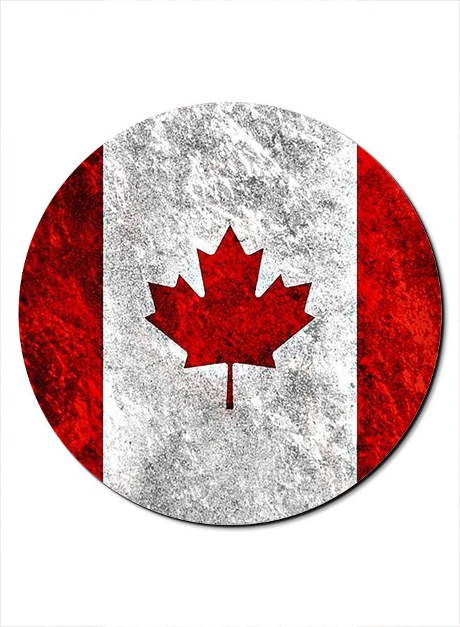 Theodor Smooth Surface Printed Anti-Slip Mousepad Red/Silver - Image 1