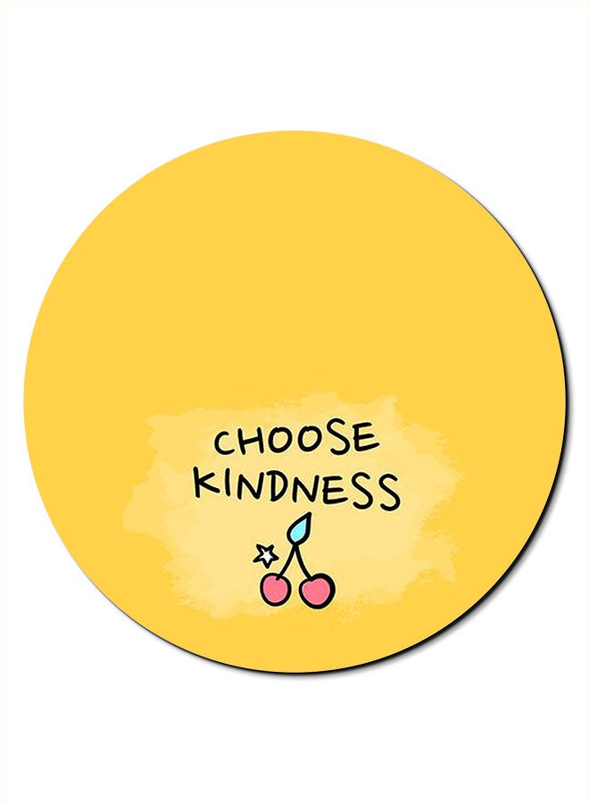Theodor Choose Kindness Printed Anti-Slip Mousepad Yellow/Black/Pink - Image 1
