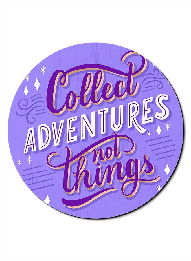 Theodor Collect Adventures Not Things Printed Anti-Slip Mousepad Purple/White - Image 1