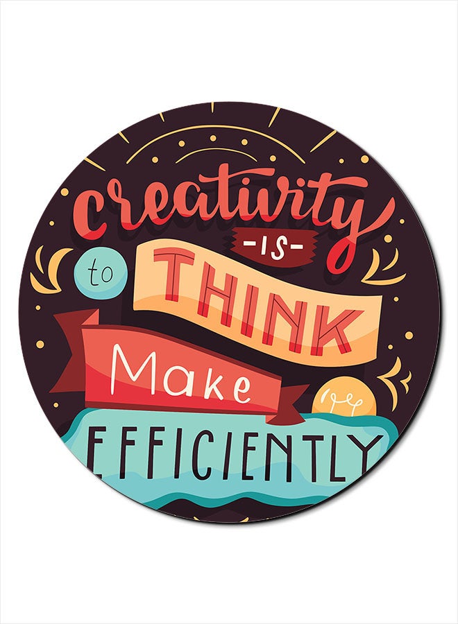 Theodor Creativity Is To Think Make Efficiently Printed Anti-Slip Mousepad Multicolour - Image 1