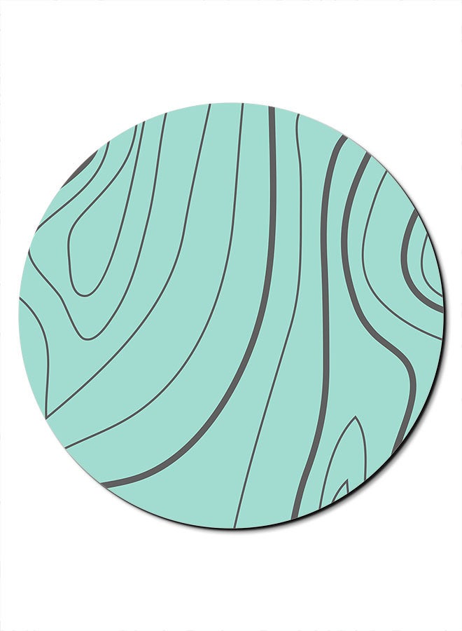 Theodor Curvy Lines Themed Mousepad Green/Black - Image 1