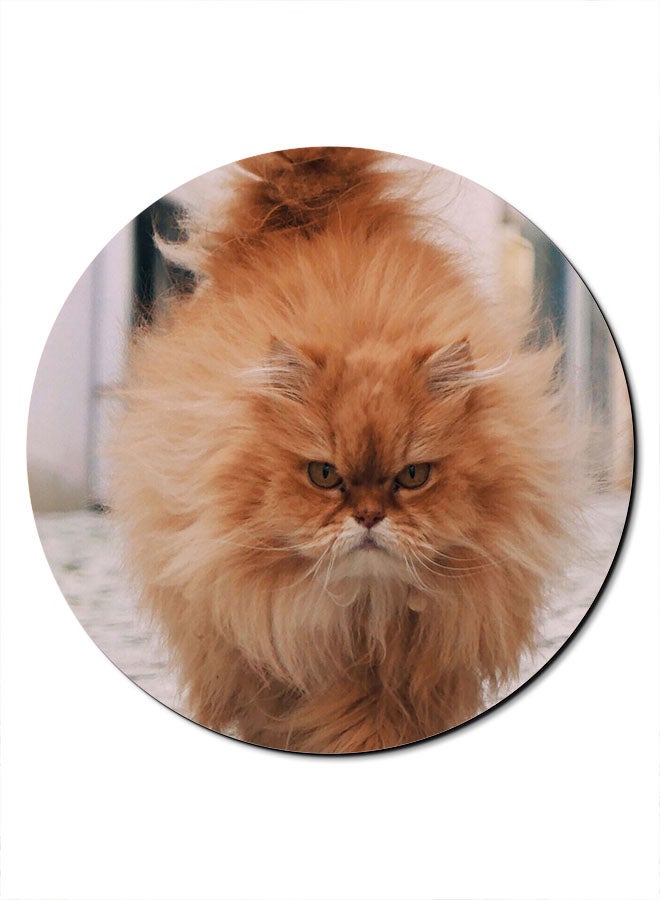 Theodor Cute Cat Themed Mousepad Beige/Black/Grey - Image 1