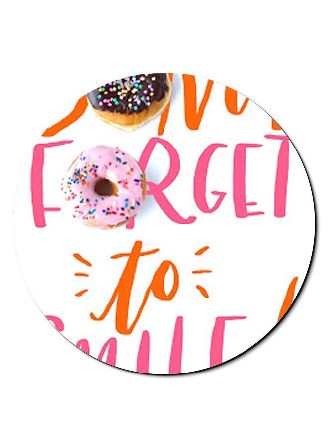 Theodor Donut Forget To Smile Printed Smooth Anti-Slip Mousepad Multicolour - Image 1