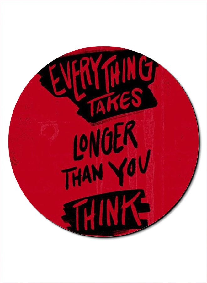 Theodor Smooth Surface Printed Anti-Slip Mousepad Red/Black - Image 1