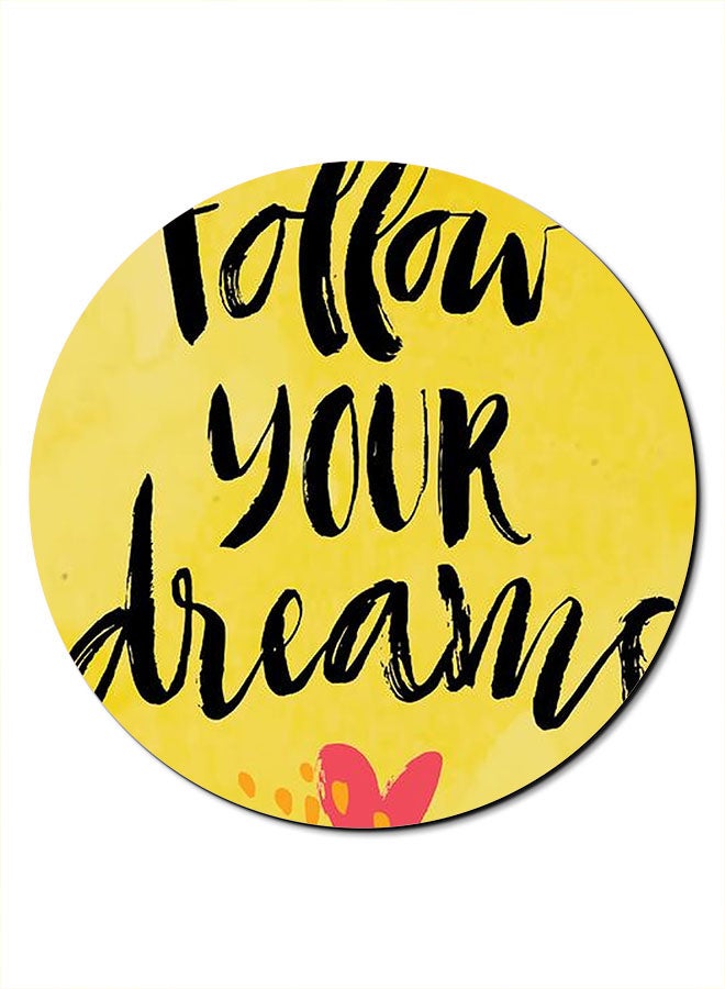 Theodor Smooth Surface Printed Anti-Slip Mousepad Yellow/Black - Image 1