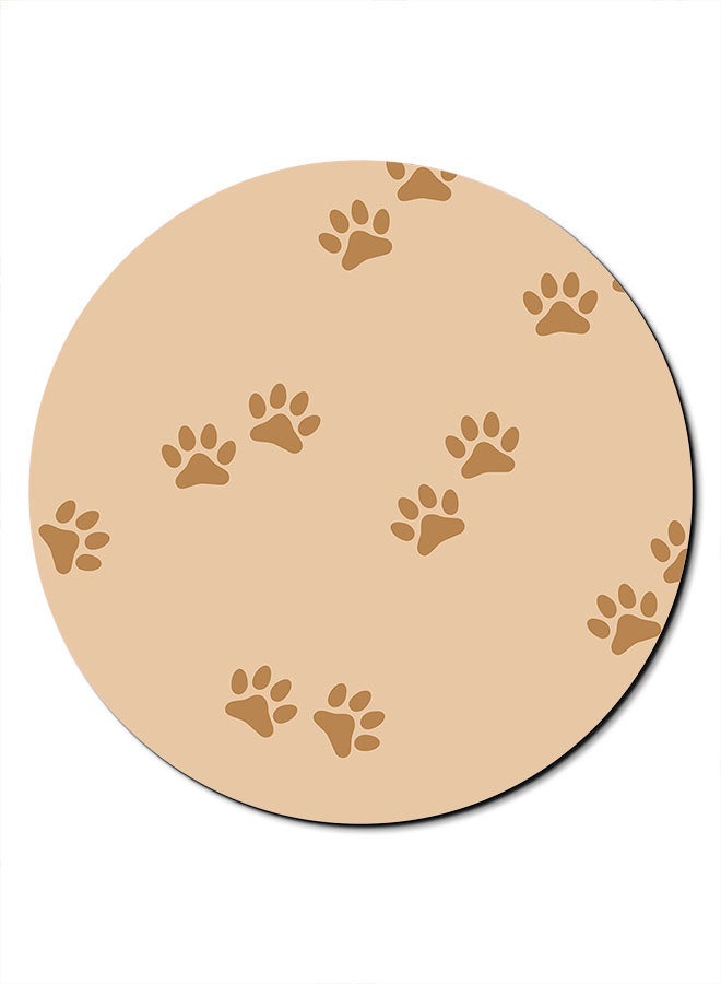Theodor Smooth Surface Printed Anti-Slip Mousepad Beige/Brown - Image 1