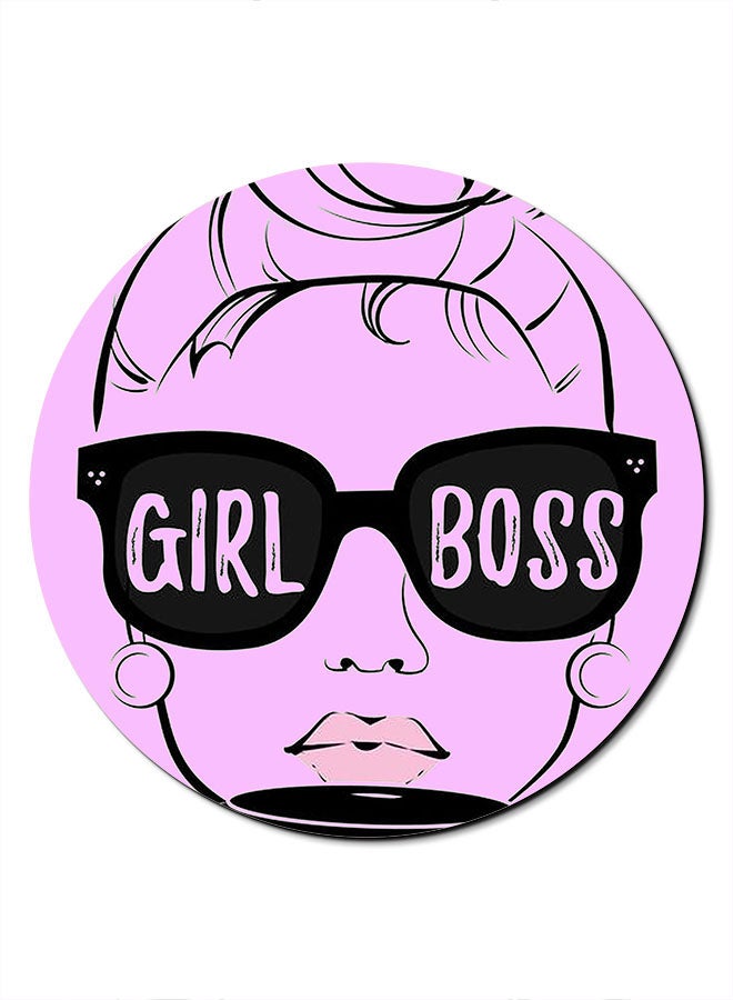 Theodor Smooth Surface Printed Anti-Slip Mousepad Pink/Black - Image 1