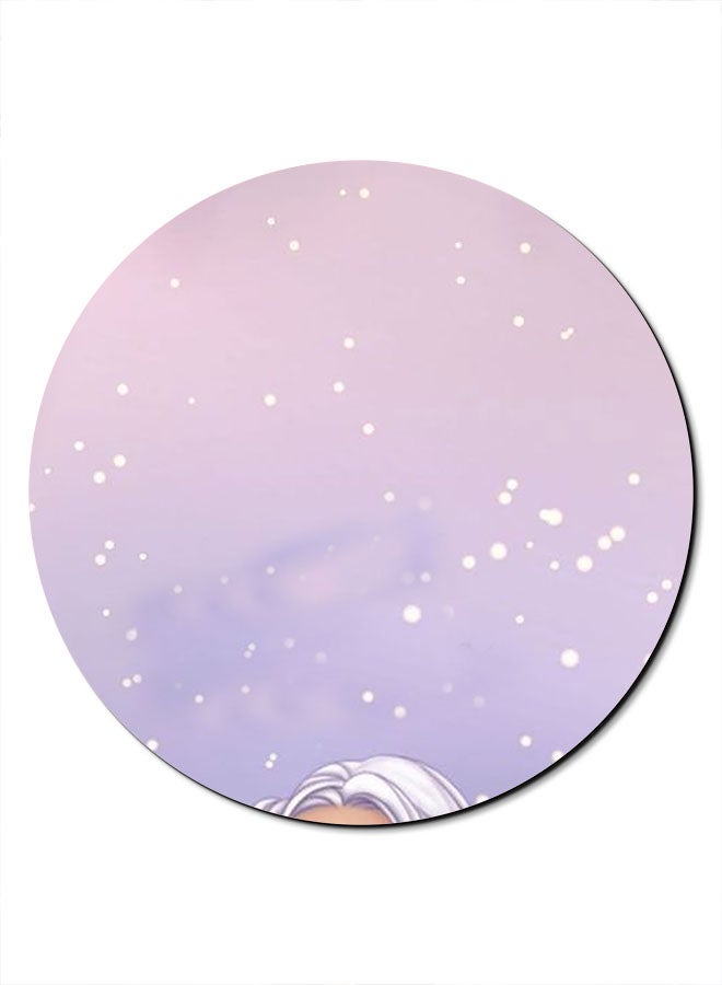 Theodor Smooth Surface Printed Anti-Slip Mousepad Purple/White - Image 1