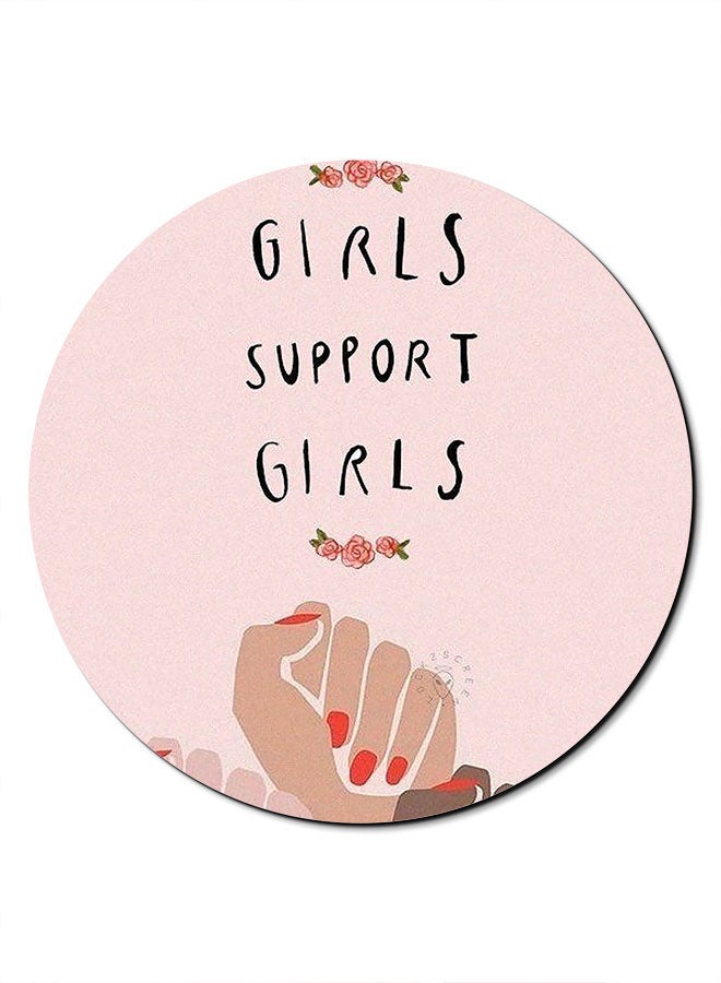 ثيودور لوحة ماوس مانعة للانزلاق مطبوعة بعبارة "Girls Supports" دعم الفتيات . متعدد الألوان - Image 1